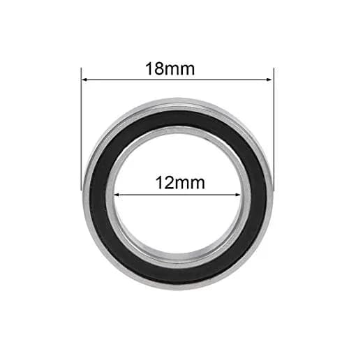 uxcell 6701-2RS Deep Groove Ball Bearings 12mm x 18mm x 4mm Double Sealed Chrome Steel 10 Pcs thumbnail 4