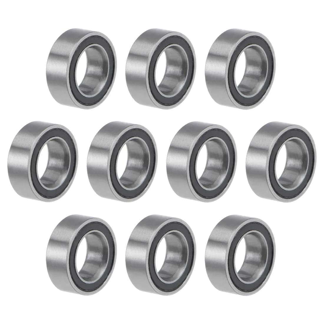 uxcell MR74-2RS Deep Groove Ball Bearings 4mm Inner Dia 7mm OD 2.5mm Bore Double Sealed Chrome Steel Z2 10pcs - main product image
