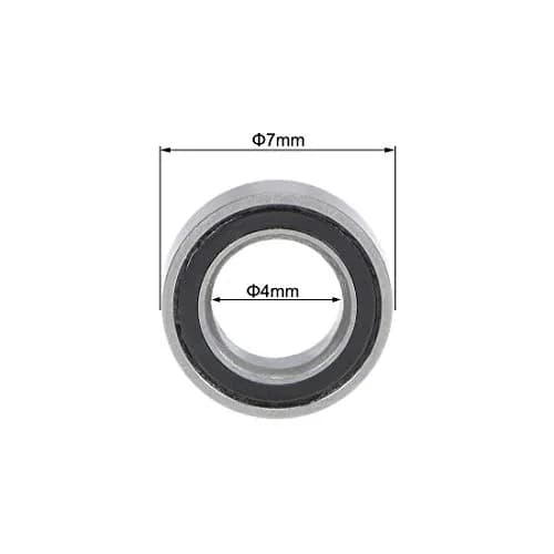 uxcell MR74-2RS Deep Groove Ball Bearings 4mm Inner Dia 7mm OD 2.5mm Bore Double Sealed Chrome Steel Z2 10pcs thumbnail 4