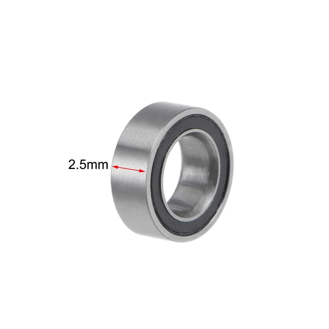 uxcell MR74-2RS Deep Groove Ball Bearings 4mm Inner Dia 7mm OD 2.5mm Bore Double Sealed Chrome Steel Z2 10pcs - view 3