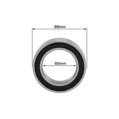uxcell Deep Groove Ball Bearing 5mm Inner Dia 8mm OD 2.5mm | Double Sealed Chrome Steel, High-Speed, Cost-Effective thumbnail 4