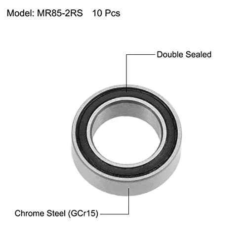 uxcell Deep Groove Ball Bearing 5mm Inner Dia 8mm OD 2.5mm | Double Sealed Chrome Steel, High-Speed, Cost-Effective thumbnail 2
