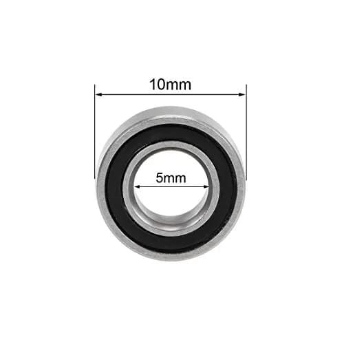 uxcell MR105-2RS 5mm Inner Dia 10mm OD 4mm Bore Double Sealed Deep Groove Ball Bearings (10pcs) thumbnail 4