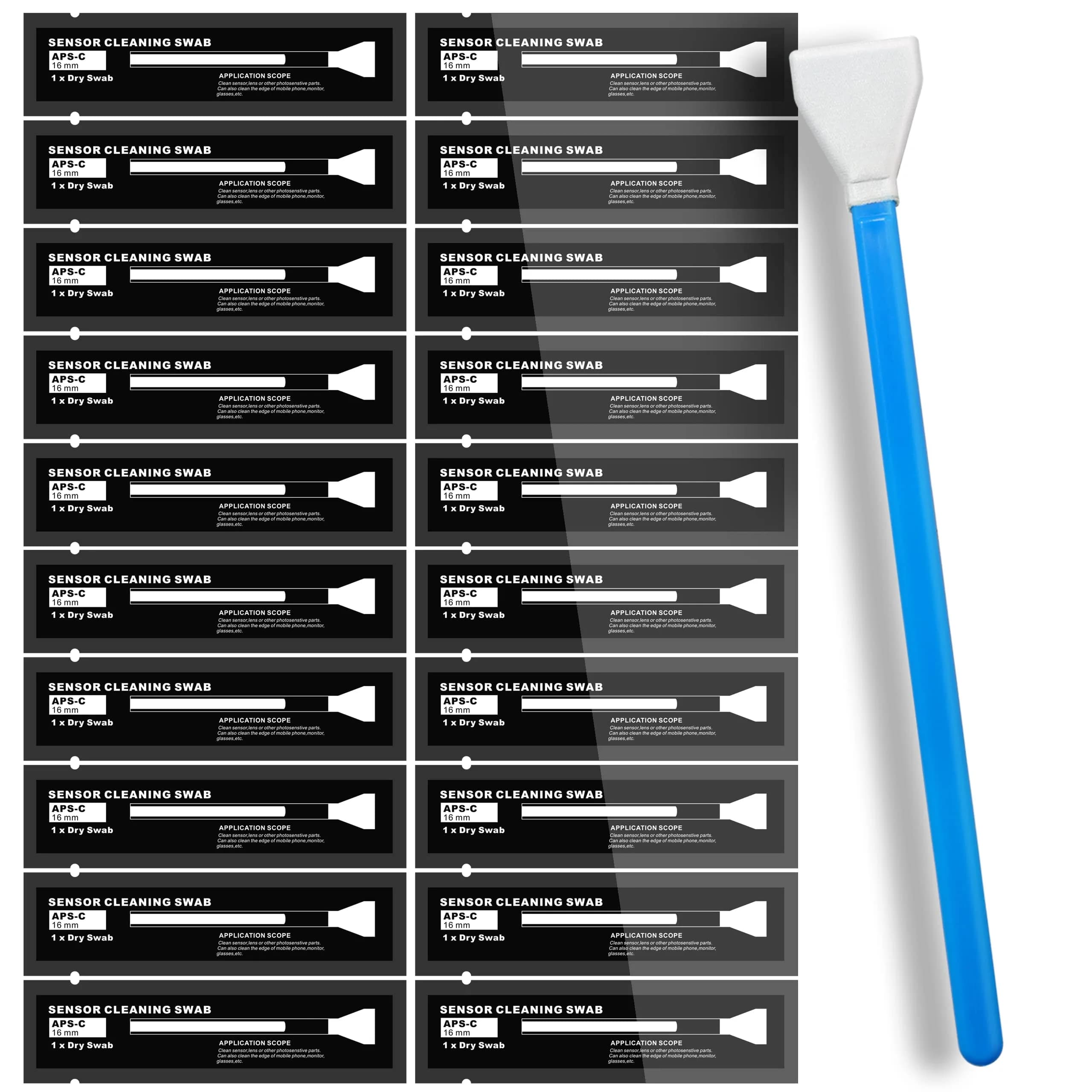 AAwipes Sensor Cleaning Swabs 16mm for APS-C Sensors 20pcs | Laser-Cut Microfiber for Dust-Free Cleaning - main product image