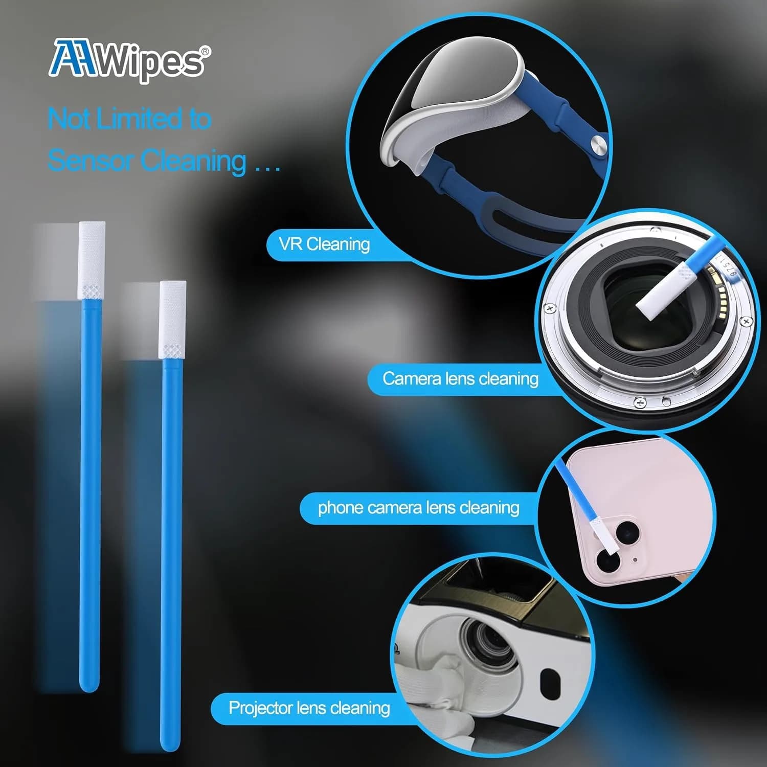 AAwipes Sensor Cleaning Swabs 16mm for APS-C Sensors 20pcs | Laser-Cut Microfiber for Dust-Free Cleaning - view 7