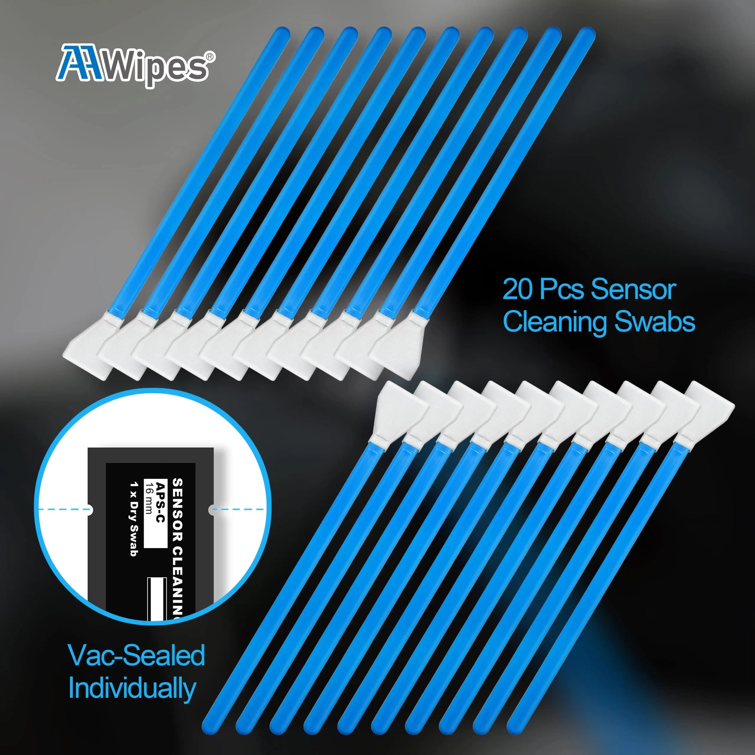 AAwipes Sensor Cleaning Swabs 16mm for APS-C Sensors 20pcs | Laser-Cut Microfiber for Dust-Free Cleaning - view 8