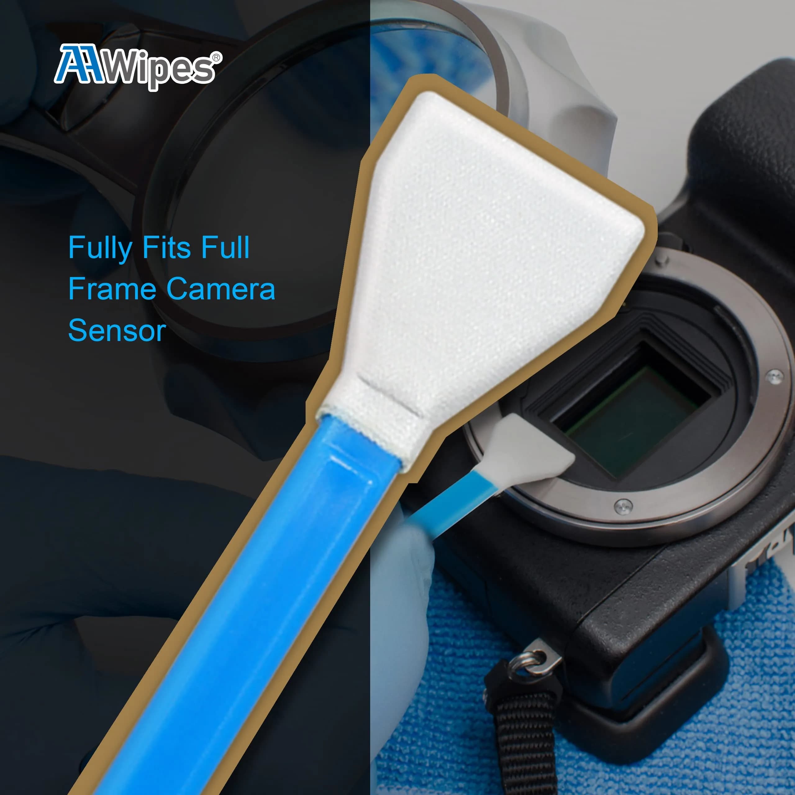 AAwipes Sensor Cleaning Swabs 16mm for APS-C Sensors 20pcs | Laser-Cut Microfiber for Dust-Free Cleaning - view 3
