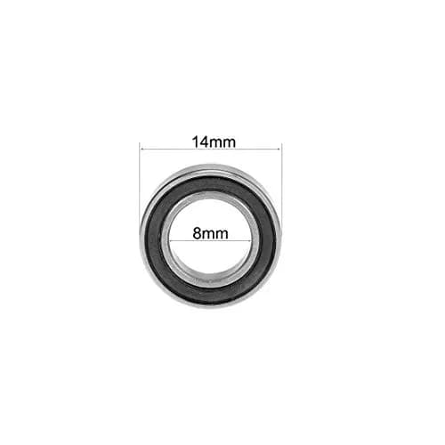 uxcell MR148-2RS Deep Groove Ball Bearings 8mm Inner Dia 14mm OD 4mm Bore Double Sealed Chrome Steel Z2 10pcs | Radial Ball Bearings for General Use thumbnail 4