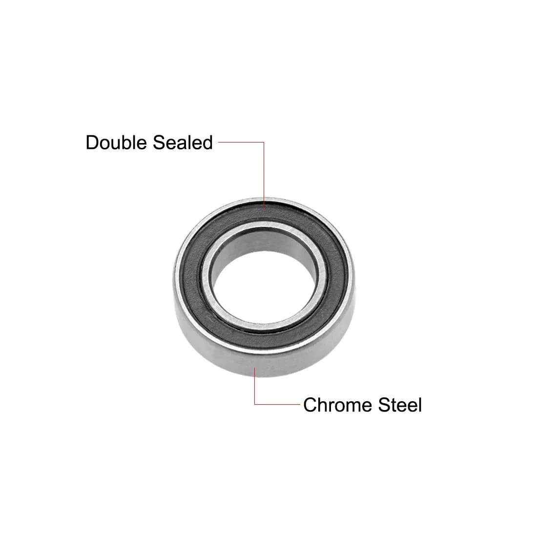 uxcell MR148-2RS Deep Groove Ball Bearings 8mm Inner Dia 14mm OD 4mm Bore Double Sealed Chrome Steel Z2 10pcs | Radial Ball Bearings for General Use - view 2