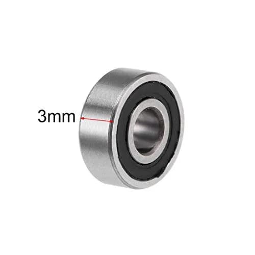 uxcell MR83-2RS Deep Groove Ball Bearing 3mm Inner Dia 8mm OD 3mm Bore Double Sealed Chrome Steel | Cost-Effective Industrial Use thumbnail 3