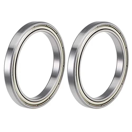 uxcell 6810ZZ Deep Groove Ball Bearings 50mm ID x 65mm OD x 7mm Bore Double Shielded Chrome Steel (2-Pack) thumbnail 1