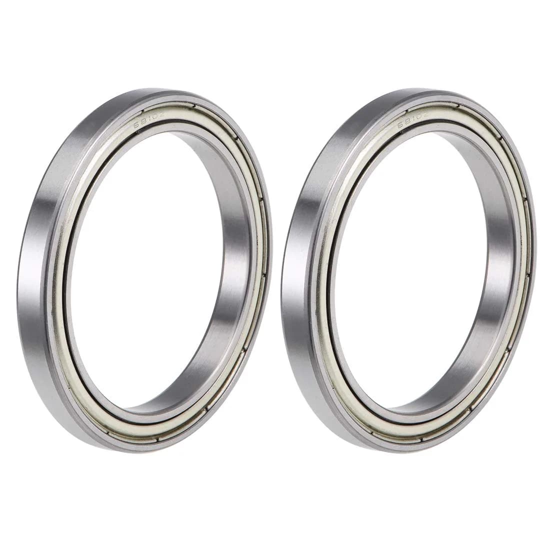 uxcell 6810ZZ Deep Groove Ball Bearings 50mm ID x 65mm OD x 7mm Bore Double Shielded Chrome Steel (2-Pack) - main product image