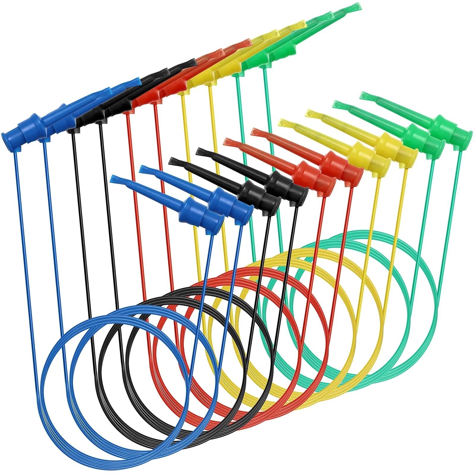Sumnacon Test Dual Lead Test Hook Clips for Multimeter Testing | 20 AWG, 10 Pcs