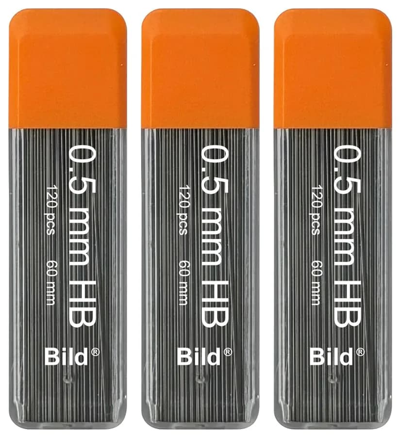 Bild Premium Mechanical Pencil Lead Refills (HB, 0.5 mm) | Smooth Dark Line, Break-Resistant (70-120 chars) thumbnail 2