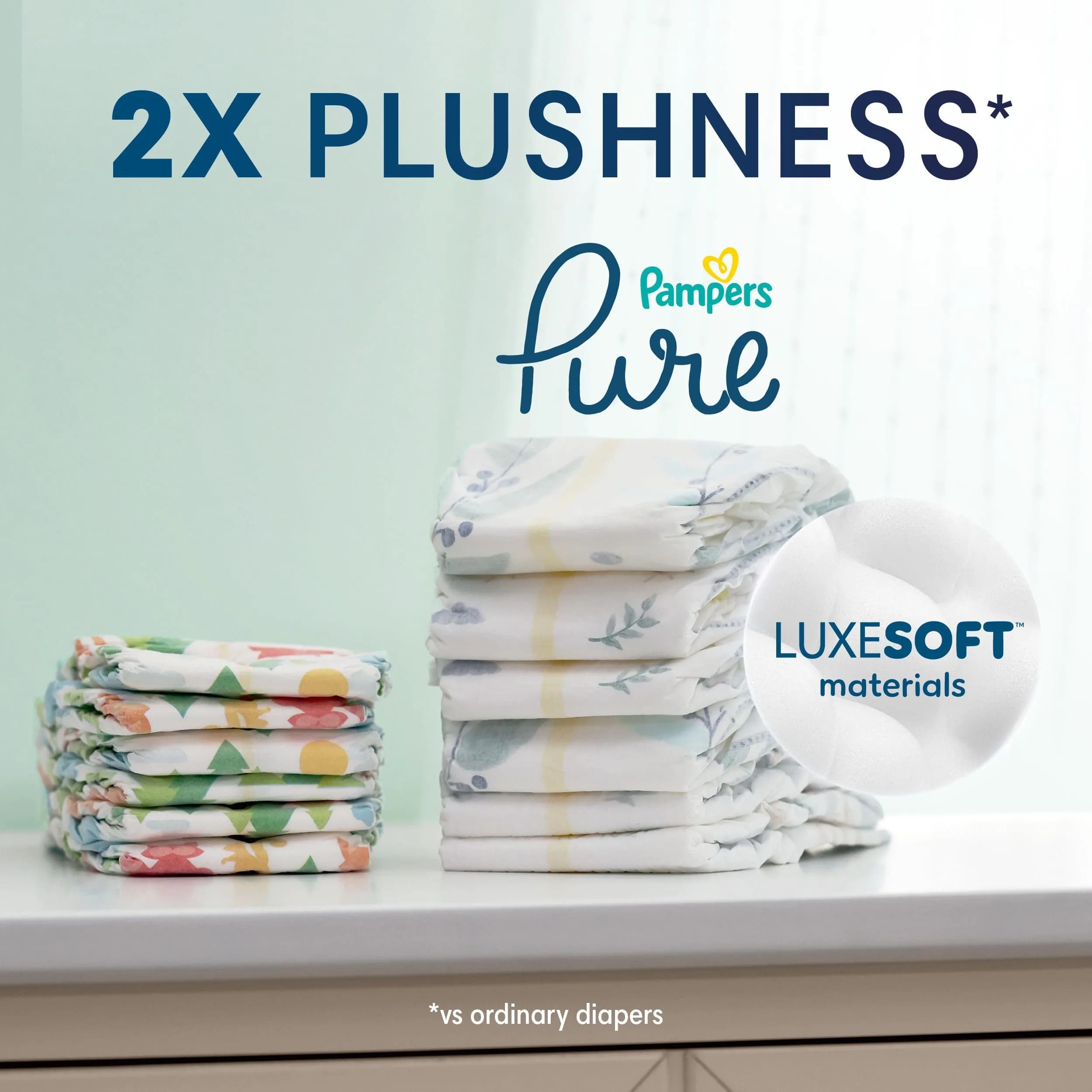 Pampers Pure Baby Diapers Size 1 (8-14 lbs) 132 Count | Hypoallergenic & Leakproof - view 8