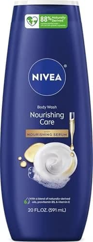 NIVEA Nourishing Care Body Wash, 20 Fl Oz | Hydrates Dry Skin with Naturally-Derived Oils thumbnail 1