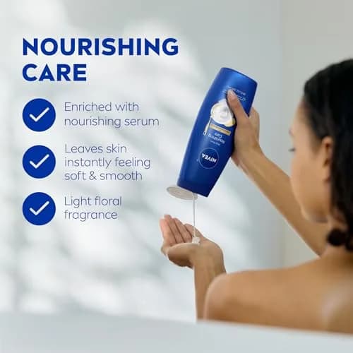 NIVEA Nourishing Care Body Wash, 20 Fl Oz | Hydrates Dry Skin with Naturally-Derived Oils thumbnail 3