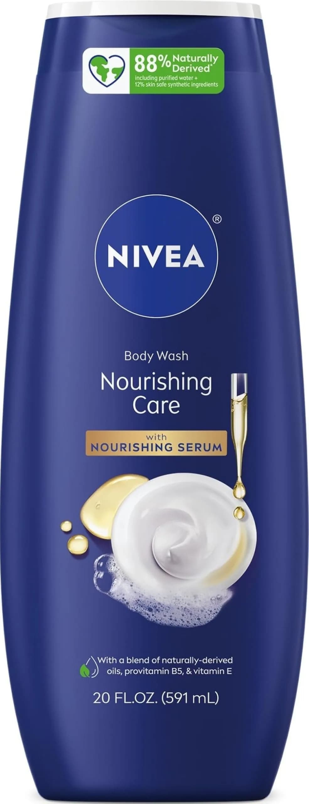 NIVEA Nourishing Care Body Wash, 20 Fl Oz | Hydrates Dry Skin with Naturally-Derived Oils - main product image