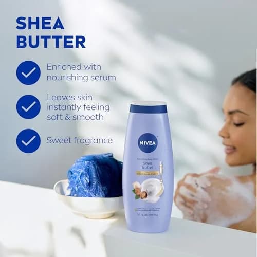 NIVEA Nourishing Shea Butter Body Wash with Nourishing Serum 591ml (20 Fl Oz) | Hydrates Dry Skin thumbnail 3