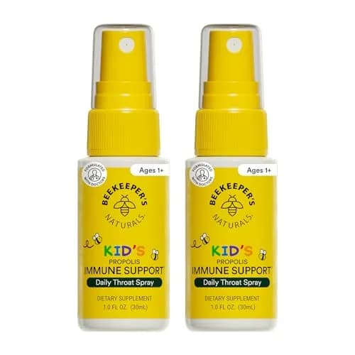 Beekeeper's Naturals Kids Propolis Immune Support Throat Spray 2 Fl Oz (Pack of 2) | Natural Immune Support & Sore Throat Relief thumbnail 1