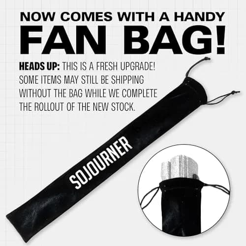 SoJourner Bags Bright Lights Rave Fan - Large Folding Clack Fan for Men and Women | EDM, Festival Accessory thumbnail 2