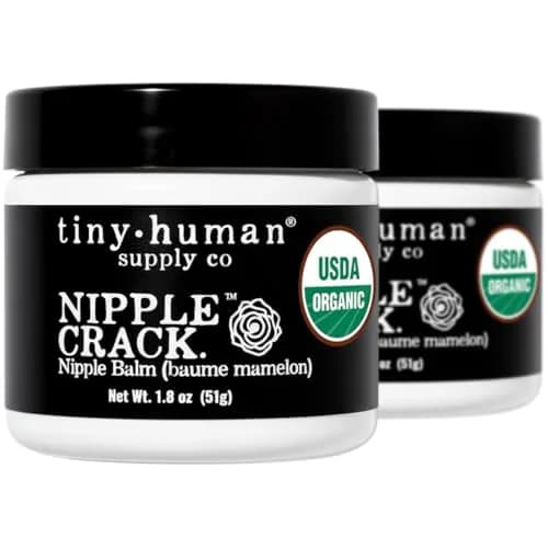 Tiny Human Supply Co Nipple Crack USDA Organic Balm 3.6 oz (1.8 oz x 2) | Soothes & Protects Nipples thumbnail 1