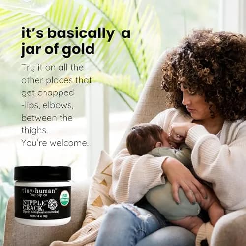 Tiny Human Supply Co Nipple Crack USDA Organic Balm 3.6 oz (1.8 oz x 2) | Soothes & Protects Nipples thumbnail 8