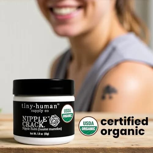 Tiny Human Supply Co Nipple Crack USDA Organic Balm 3.6 oz (1.8 oz x 2) | Soothes & Protects Nipples thumbnail 9