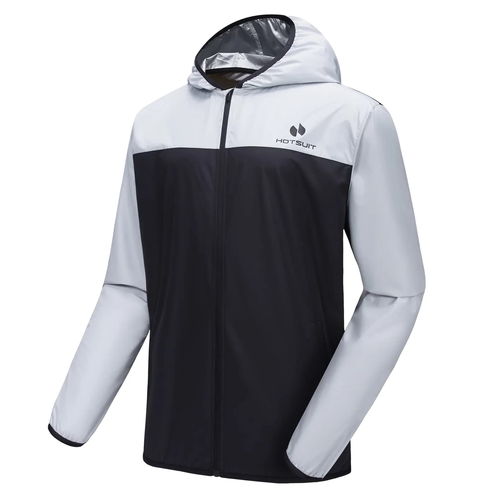 HOTSUIT Men's Sauna Suit Jacket White L | Enhances Workout Effect, Increases Sweat 5x - view 3