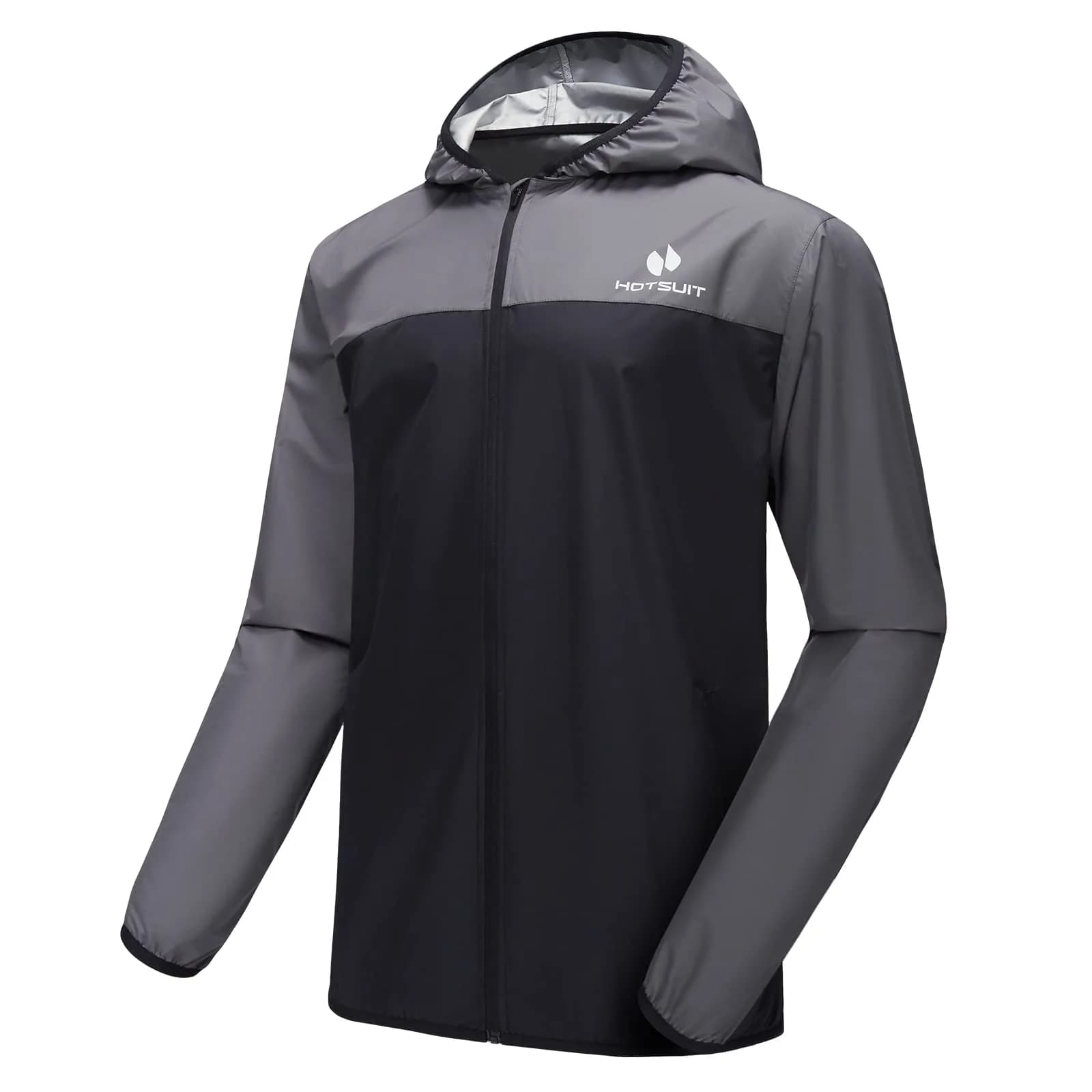 HOTSUIT Men's Sauna Suit Jacket Gray 5XL | Sweat-Inducing Workout Gear - view 3