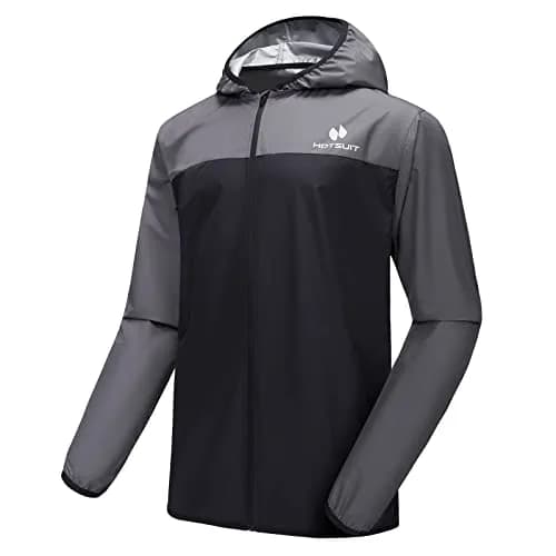 HOTSUIT Men's Sauna Suit Jacket Gray 5XL | Sweat-Inducing Workout Gear thumbnail 3