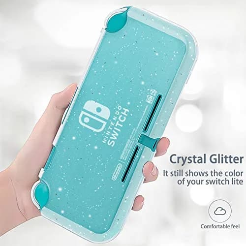 DLseego Protective Case for Nintendo Switch Lite, Glitter Bling Soft TPU Cover with Shock-Absorption and Anti-Scratch Design - Crystal Glitter thumbnail 3