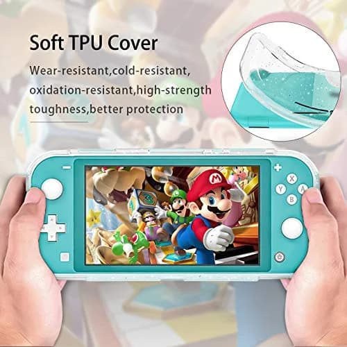 DLseego Protective Case for Nintendo Switch Lite, Glitter Bling Soft TPU Cover with Shock-Absorption and Anti-Scratch Design - Crystal Glitter thumbnail 4