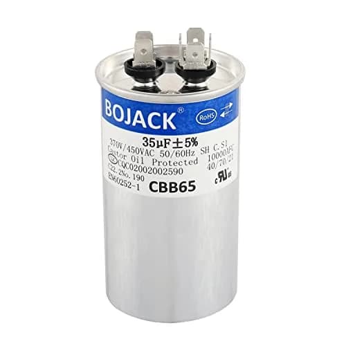 BOJACK 35 uf 450V AC CBB65 Round Capacitor for Motors & Fans | Heat-Resistant, Lightweight, Anti-Explosion thumbnail 1