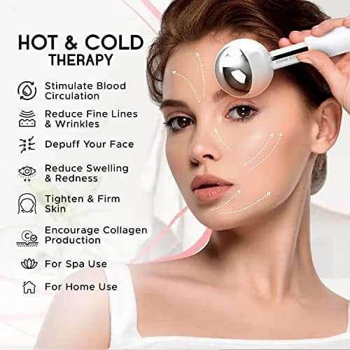 PRIME Fitness Ice Globes for Facials | Unbreakable Steel Cooling Roller 2 Count (Pack of 1) | Stimulate Circulation, Reduce Puffiness, Wrinkles thumbnail 4