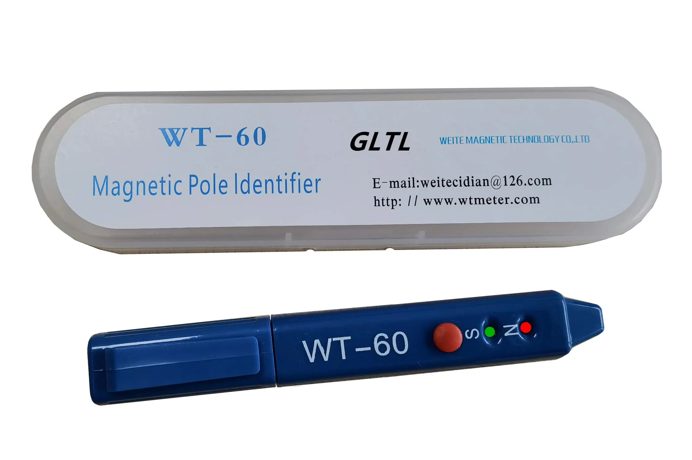GLTL Magnetic Polarity Tester ±5mT Sensitivity Portable LED N/S Detection Pen, 10-Hour Battery - main product image