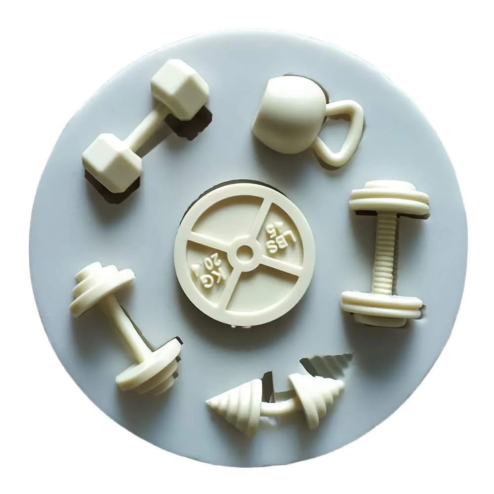 Fewo Dumbbell Silicone Mold 8.89cm (3.5in) | Tiny Cavities for Crafting - main product image