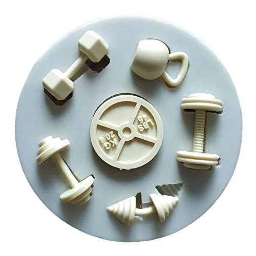 Fewo Dumbbell Silicone Mold 8.89cm (3.5in) | Tiny Cavities for Crafting thumbnail 1
