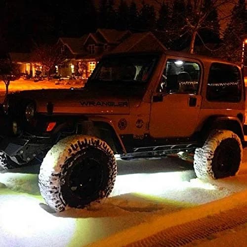 FABOOD F Vehicle Accent Light Pods | Waterproof 12V/24V White LED Underbody Glow thumbnail 6