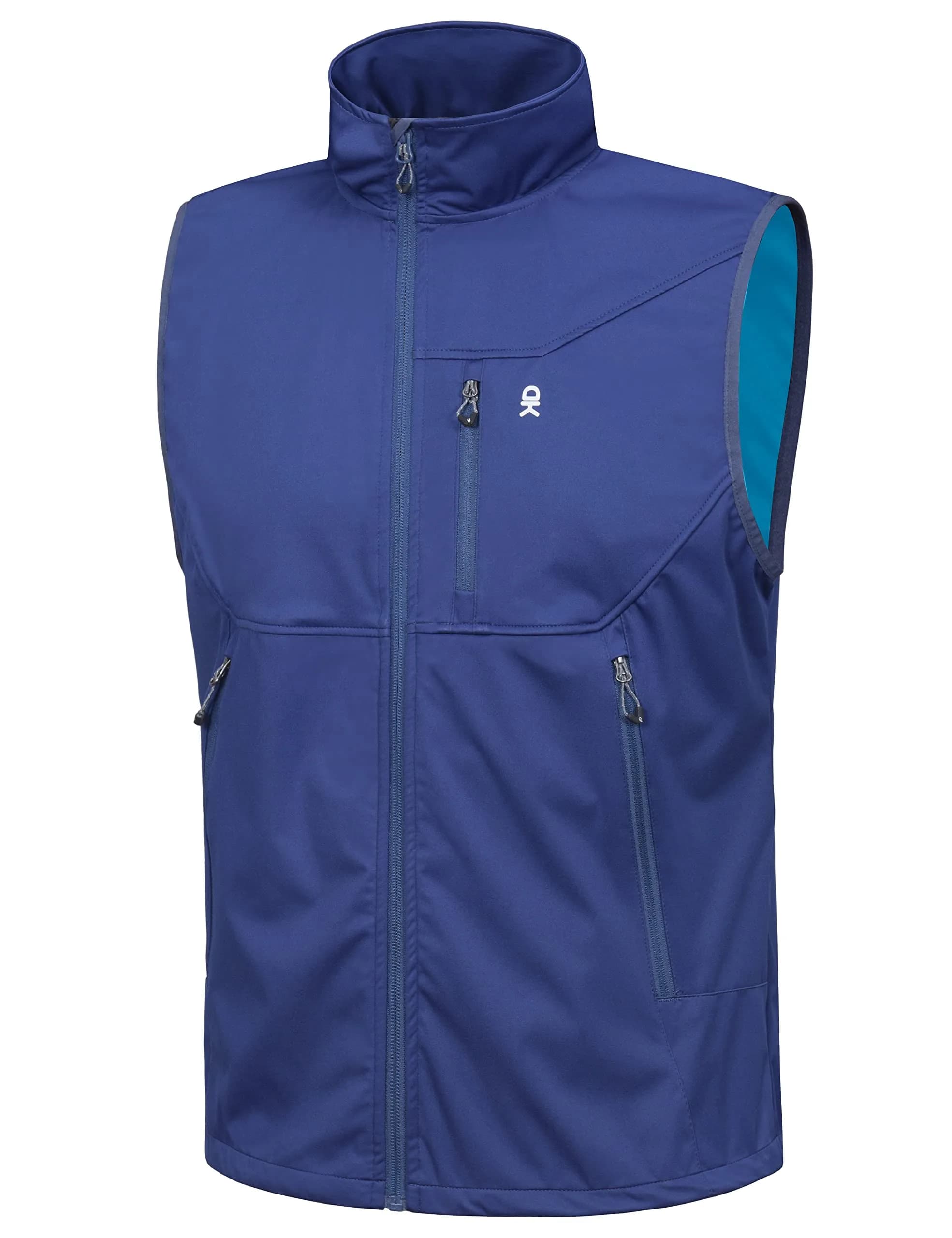 Little Donkey Andy Men's Lightweight Golf Vest Outerwear Blue M | Water-Resistant, Slim Fit, Packable — Blue