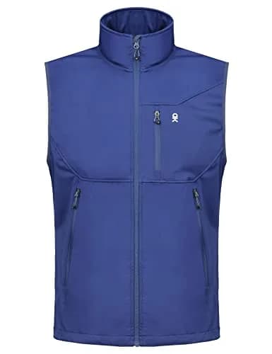 Little Donkey Andy Men's Lightweight Golf Vest Outerwear Blue M | Water-Resistant, Slim Fit, Packable thumbnail 3