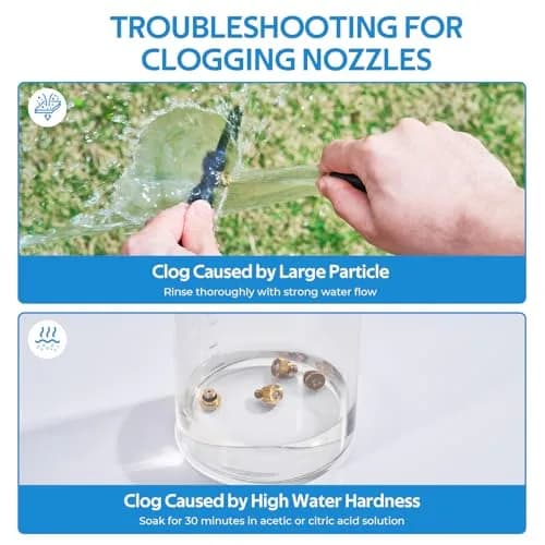 homenote Misting Cooling System 59FT (18M) | 20 Brass Nozzles, 3/4" Adapter, Outdoor Mister for Patio, Garden, Greenhouse thumbnail 9