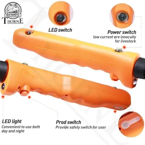 West Thorne Pro Cattle Prod 132cm (52 inches) | Rechargeable Electric Livestock Prod with LED Light thumbnail 5