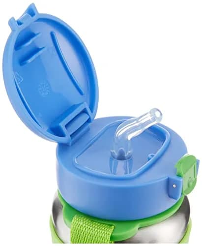 Skip Hop Zoo Stainless Steel Straw Bottle Dino 350ml (12 oz) | Spill-Proof Toddler Cup thumbnail 3