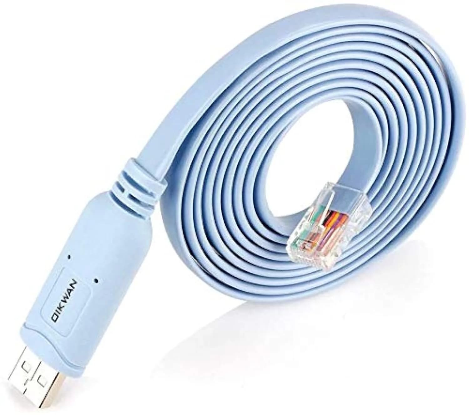 OIKWAN USB to RJ45 Console Cable 6 ft 2 Pack | Essential Tool for Network Device Configuration — 10 ft