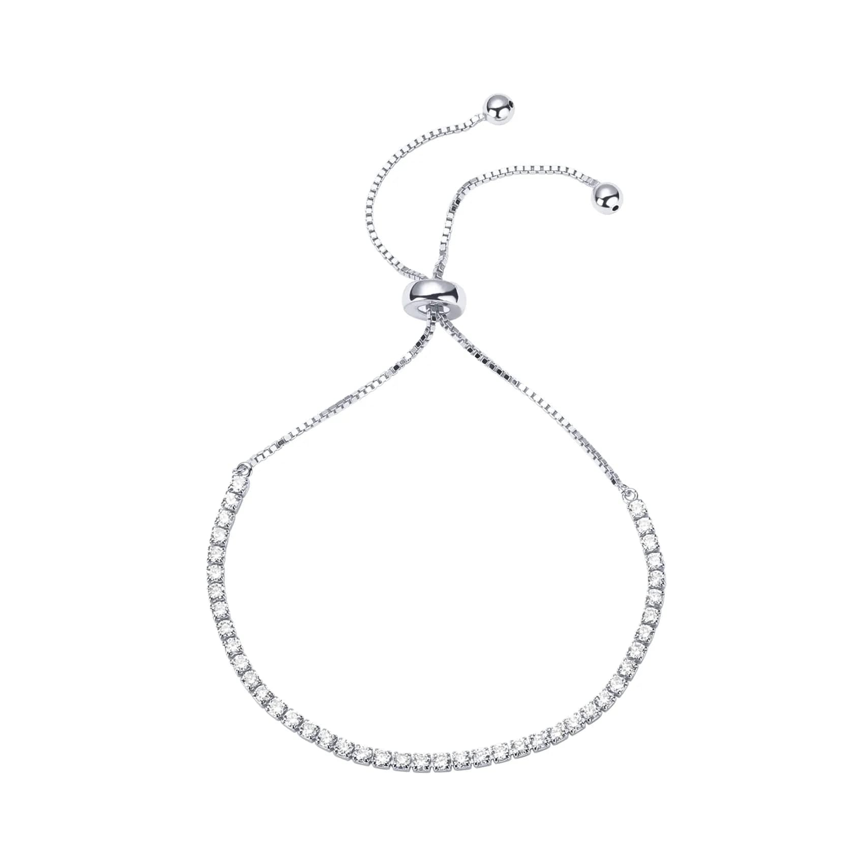 PAVOI Classic Tennis Bracelet for Women, White Gold Plated 23cm (9.5 Inch) | Sparkles with AAAAA Cubic Zirconia - main product image