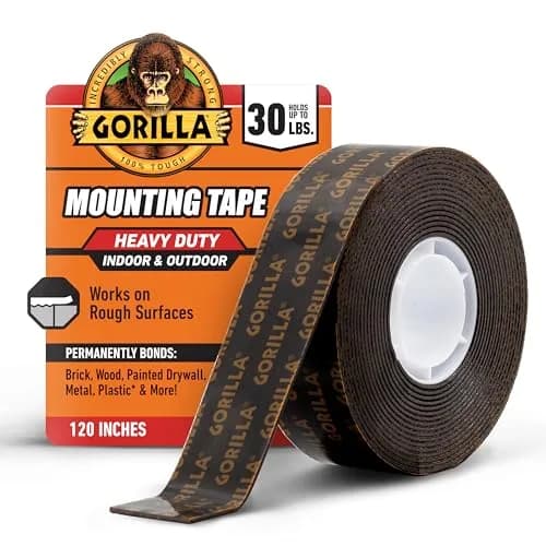 Gorilla Heavy Duty Double Sided Mounting Tape Black 1" x 120" (30.48cm x 30.48m) | Holds Up to 30 lbs thumbnail 1