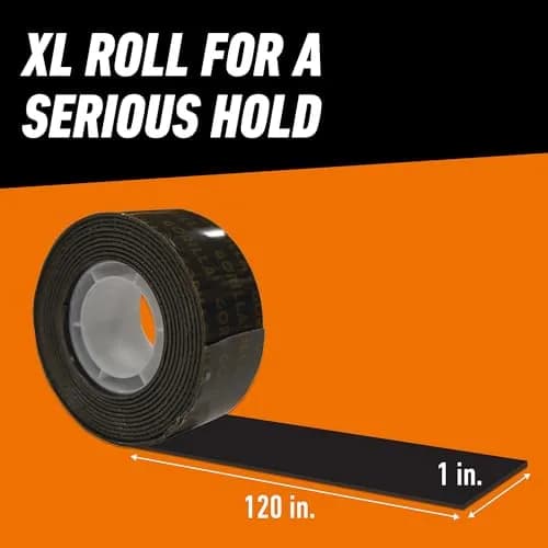 Gorilla Heavy Duty Double Sided Mounting Tape Black 1" x 120" (30.48cm x 30.48m) | Holds Up to 30 lbs thumbnail 6