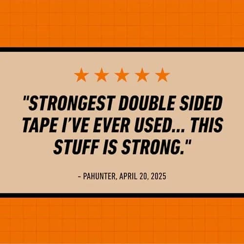 Gorilla Heavy Duty Double Sided Mounting Tape Black 1" x 120" (30.48cm x 30.48m) | Holds Up to 30 lbs thumbnail 8