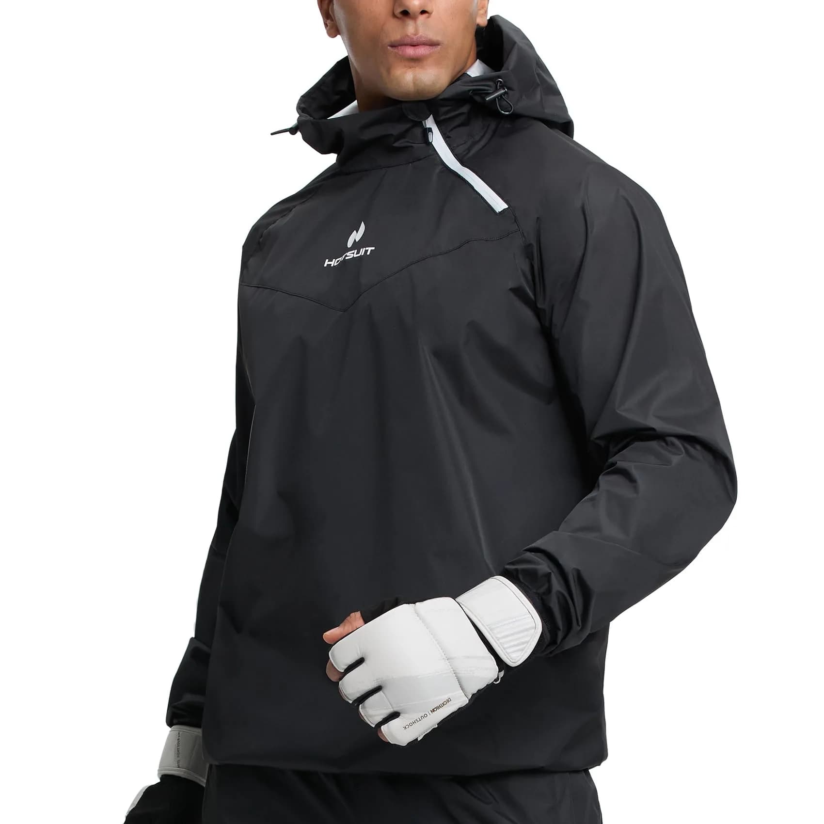 HOTSUIT Men's Black Sauna Suit Jacket for Weight Loss & Gym Workouts - Medium - view 3
